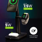 Extendable Stand, Adjustable Head|| The stand extends to 16” and the phone charging pad can be tilted to the perfect angle for video chatting