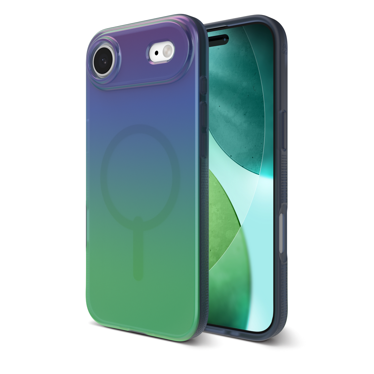 Milan snap trendy phone case ** Iridescent raven feather