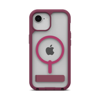 Rainier Snap-cover med MagSafe og støttefod - Black Cherry Pink