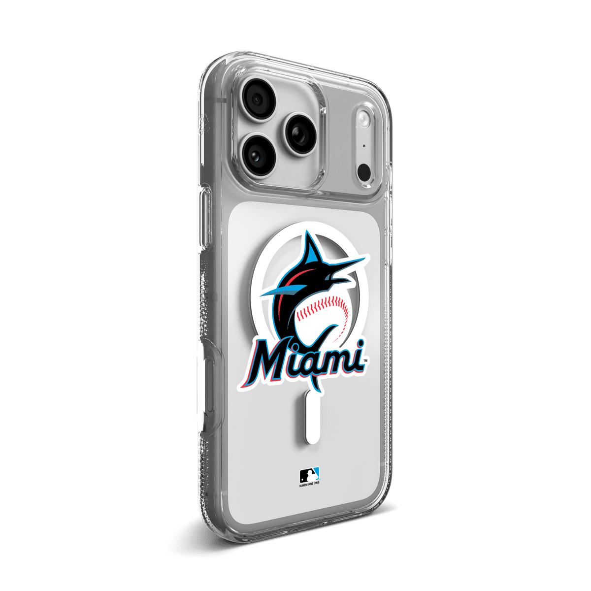 Étui de téléphone Miami Marlins Crystal Palace Snap pour MagSafe - Logo