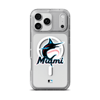 Étui de téléphone Miami Marlins Crystal Palace Snap pour MagSafe - Logo