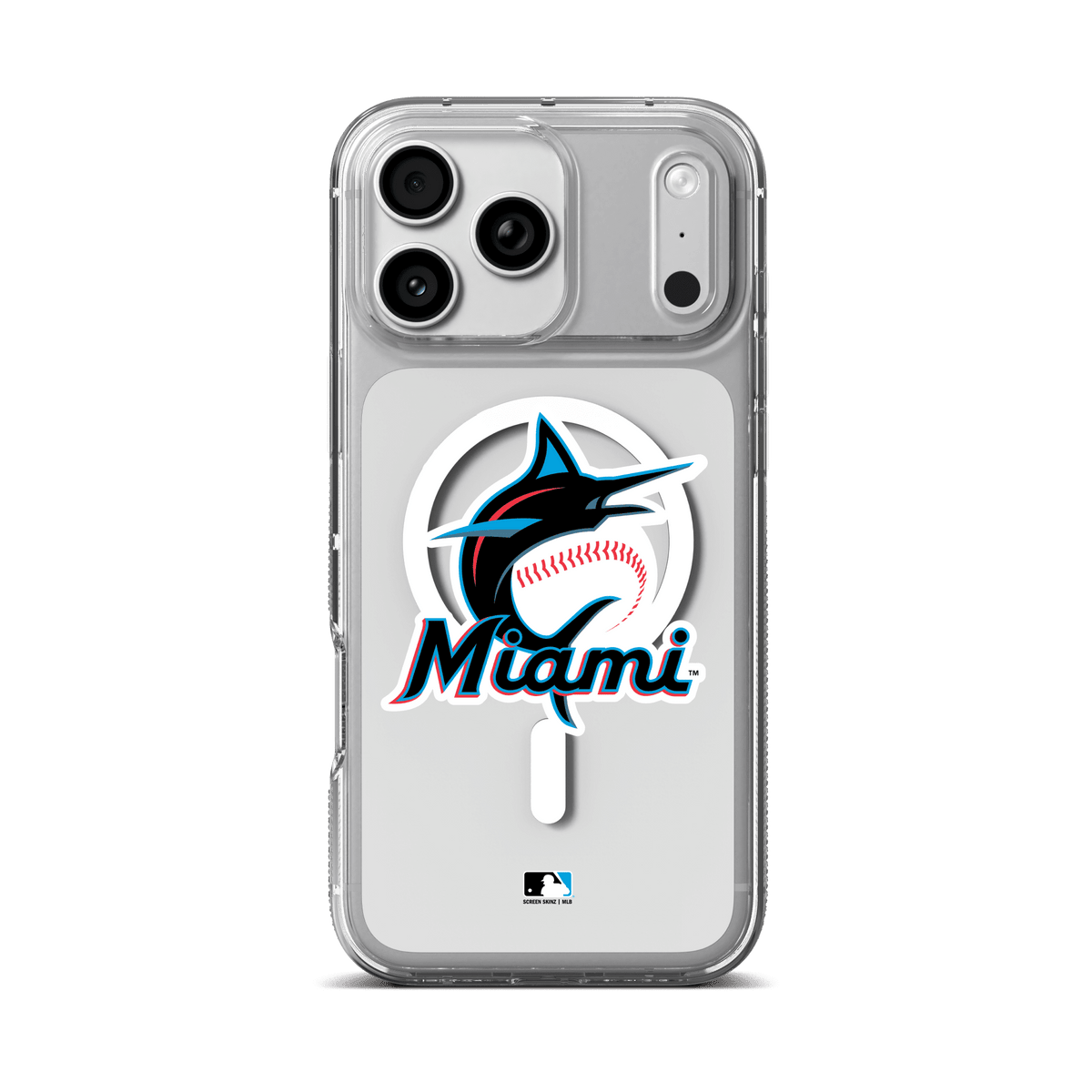 Étui de téléphone Miami Marlins Crystal Palace Snap pour MagSafe - Logo