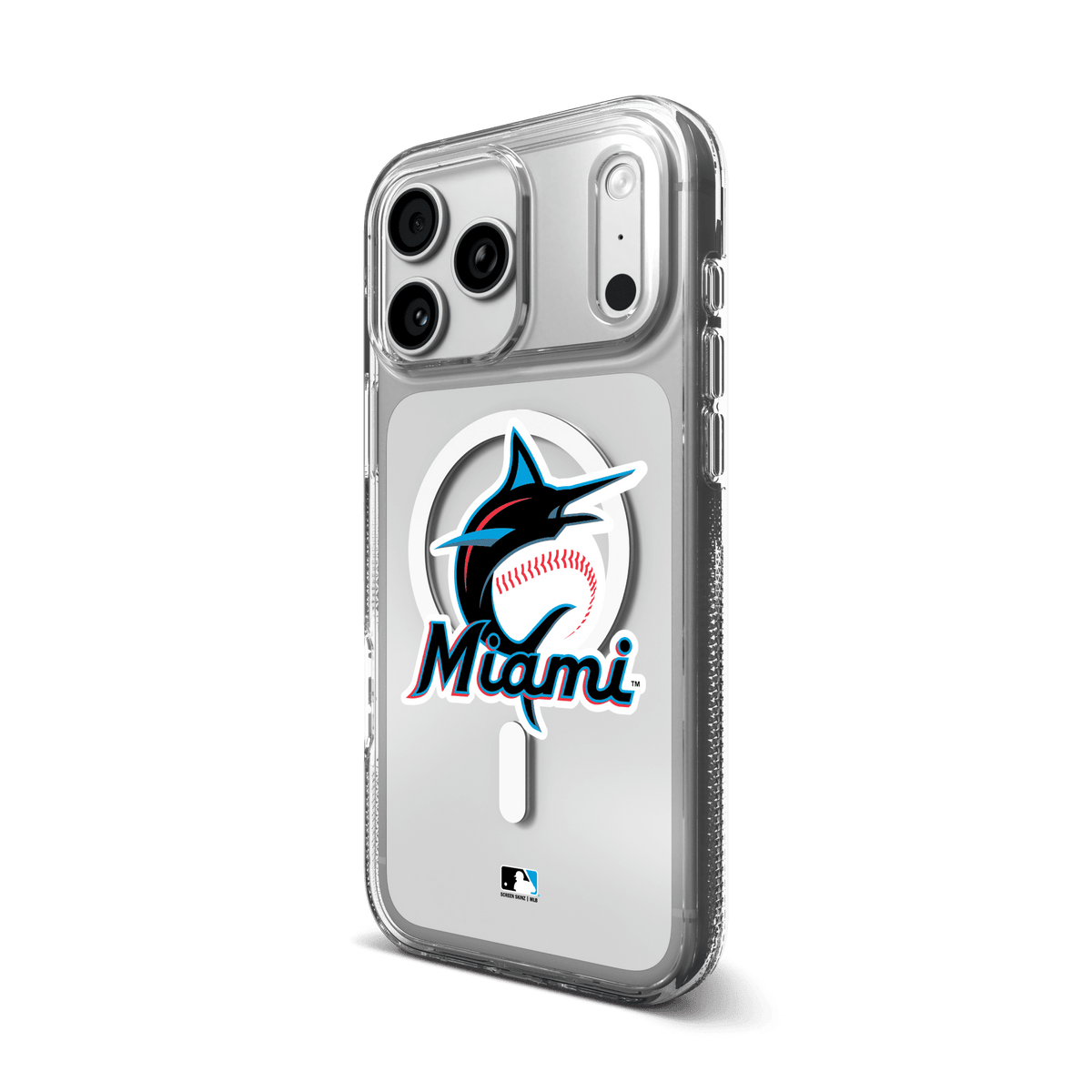 Étui de téléphone Miami Marlins Crystal Palace Snap pour MagSafe - Logo