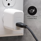 Fast Charge Compatible
||The USB-C to USB-C cable can be used with a PD charger for fast charging and data transfer.